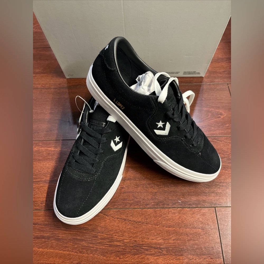 Converse Louie Lopez Pro OX Suede Mens 6.5 Womens 8 Black Low Top Shoe 163261C